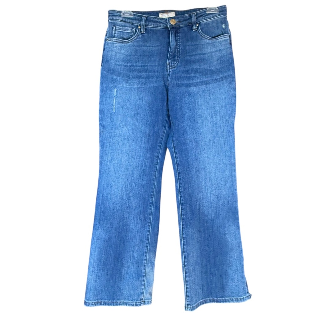 KUT FROM THE KLOTH Kelsey Fab Ab Ankle Flare‎ High Rise Jeans Med Wash Sz 8 - Picture 2 of 7
